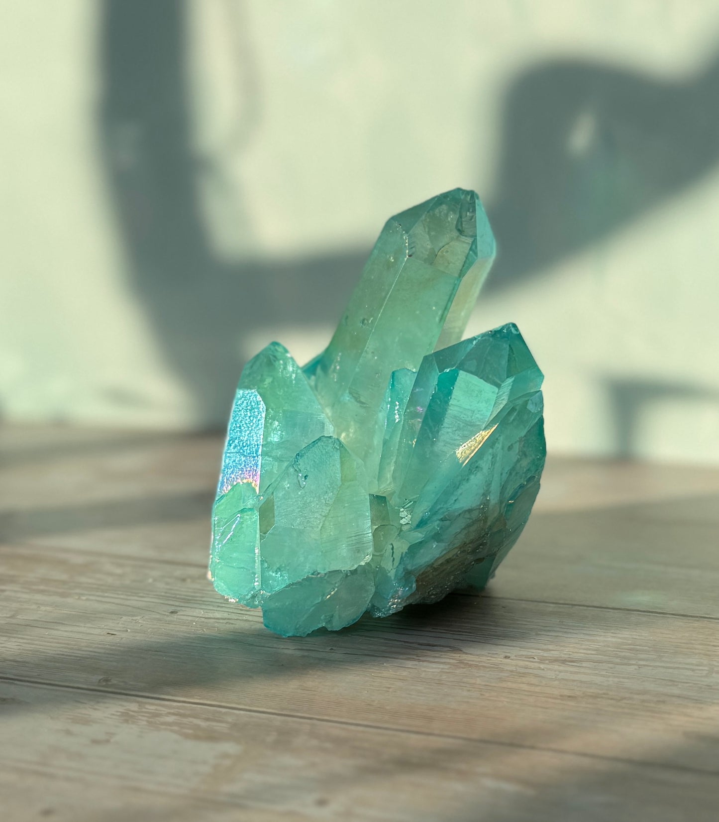 Aqua Aura Quartz Cluster