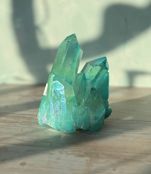 Aqua Aura Quartz Cluster
