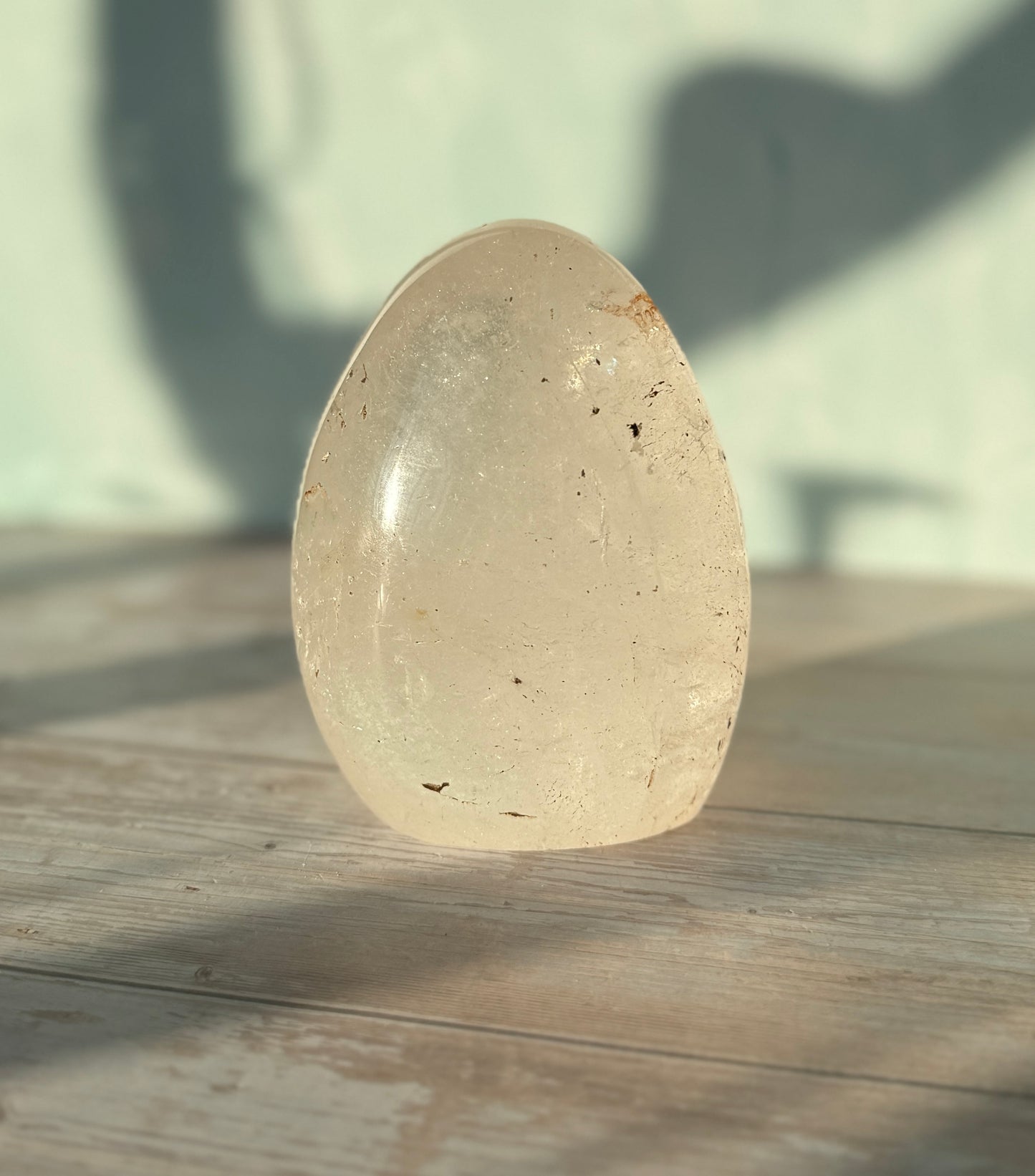 Clear Quartz Freeform with Rainbow