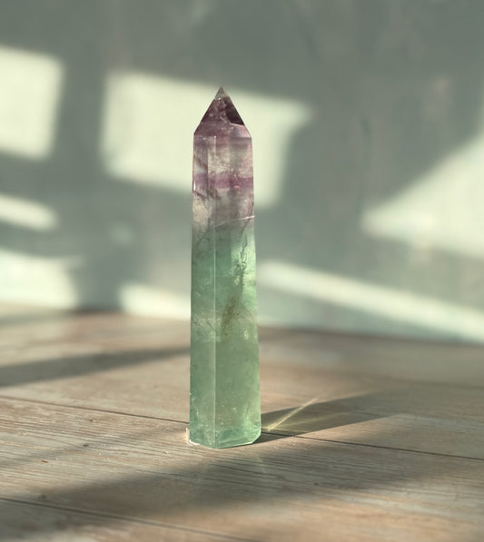 Watermelon Fluorite Tower