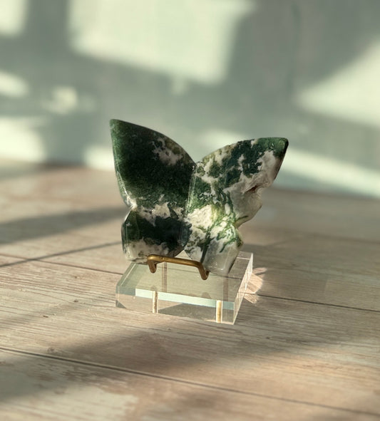 Moss Agate Butterfly