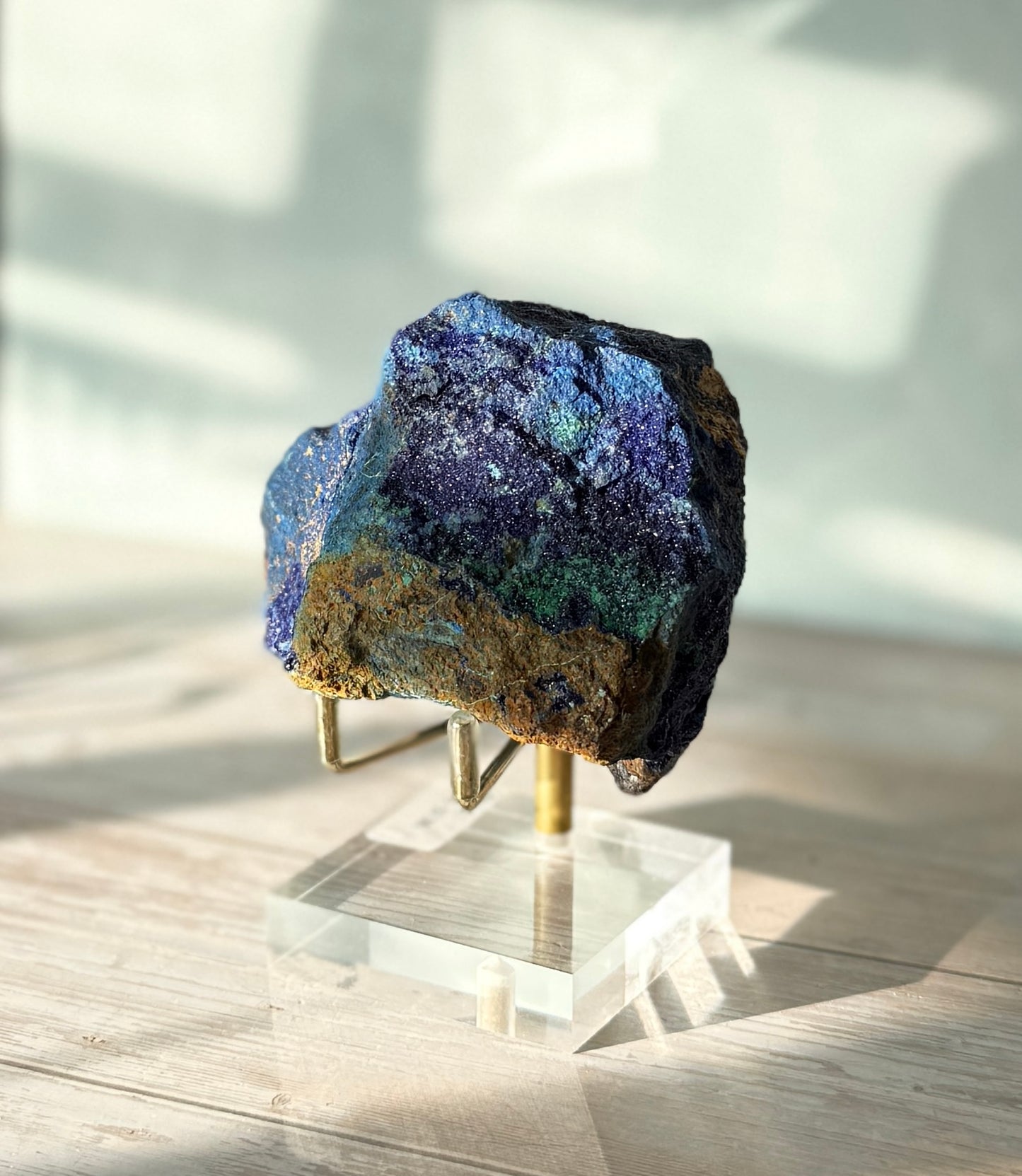 Raw Azurite with Malachite