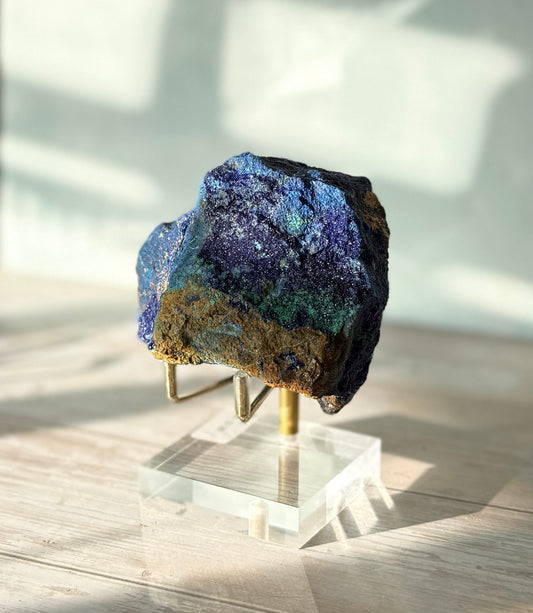 Raw Azurite with Malachite