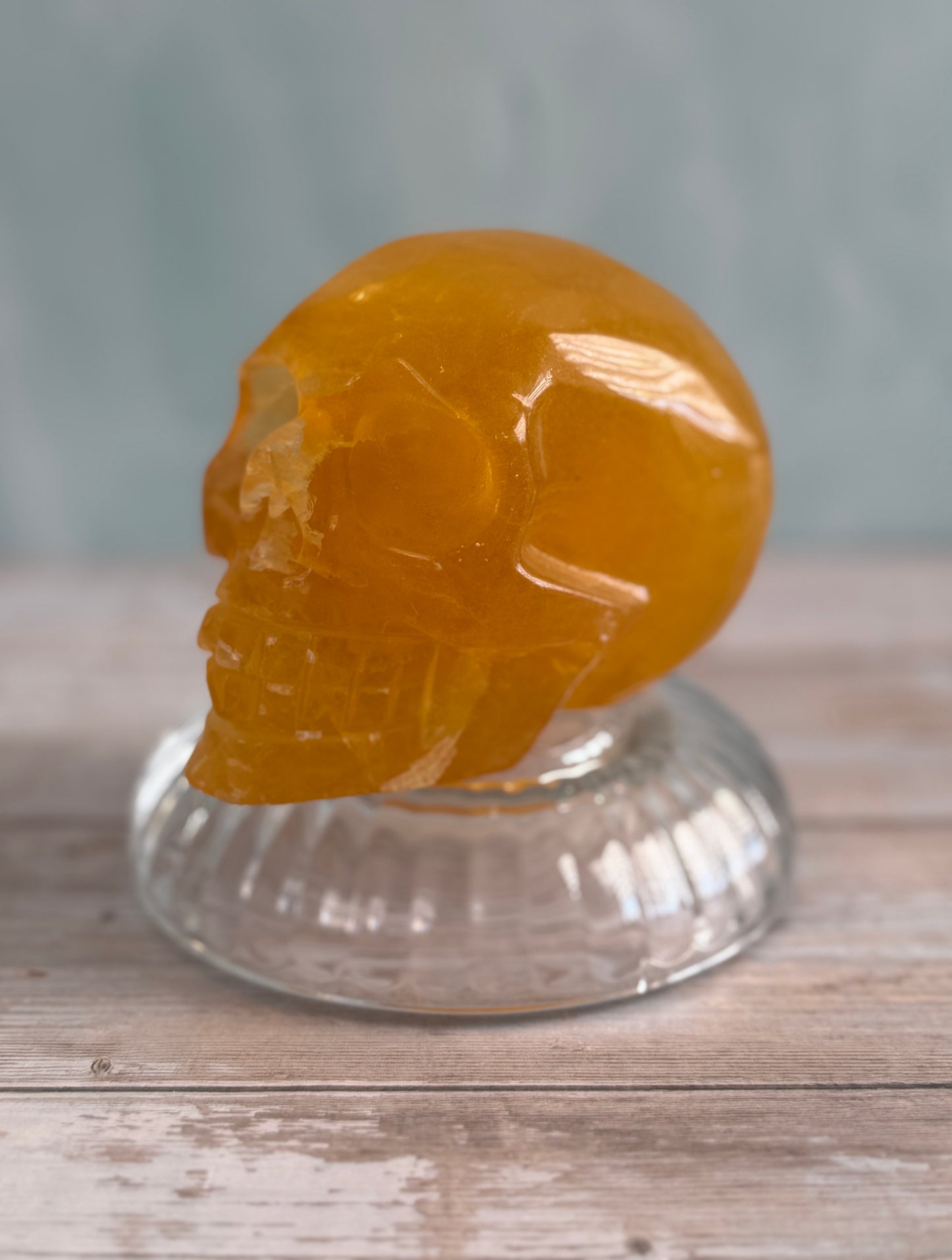 Yellow Fluorite Skull