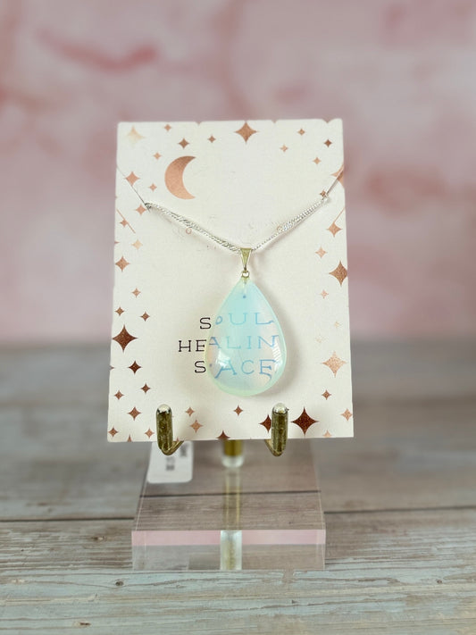 Opal Teardrop Necklace (20")