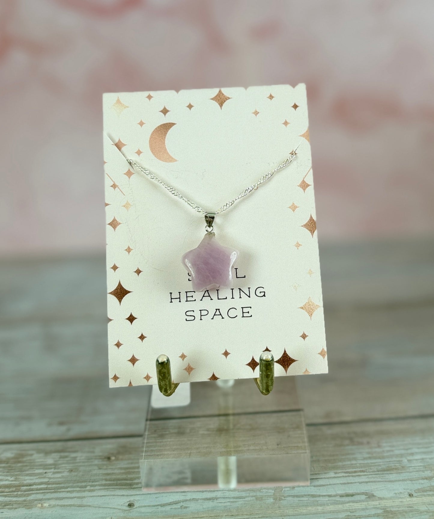 Kunzite Star Necklace (20")