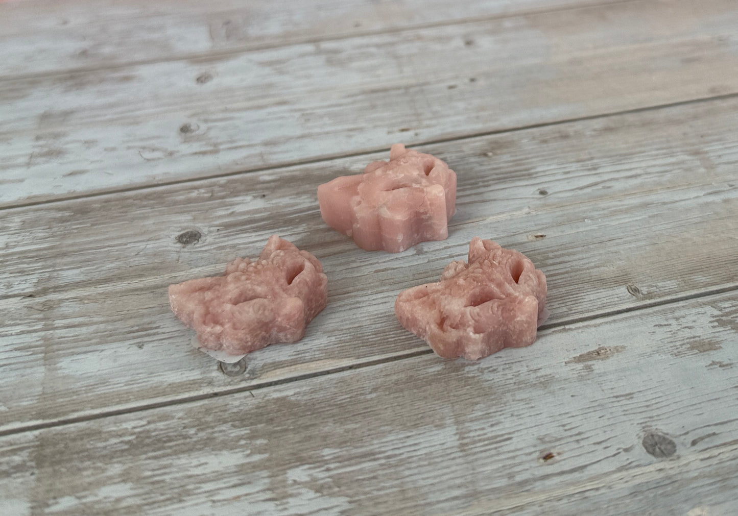 Carved Mini Pink Opal Fox Head