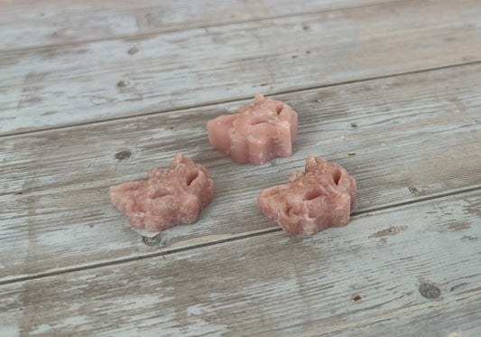 Carved Mini Pink Opal Fox Head