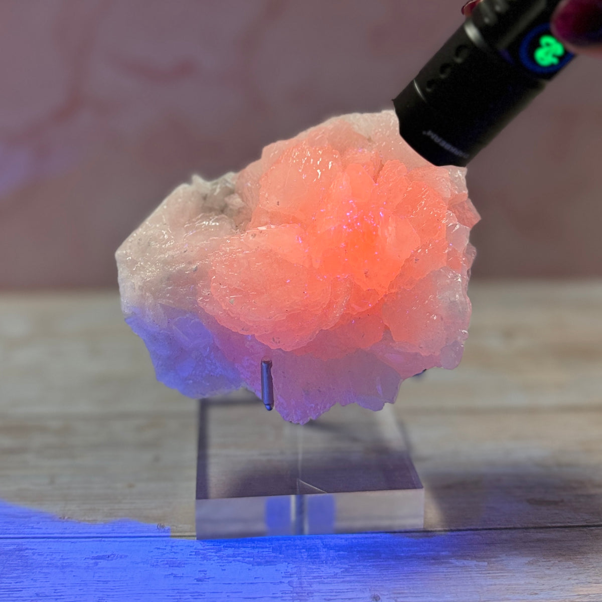 UV Reactive Mangano Calcite Cluster #74 635g