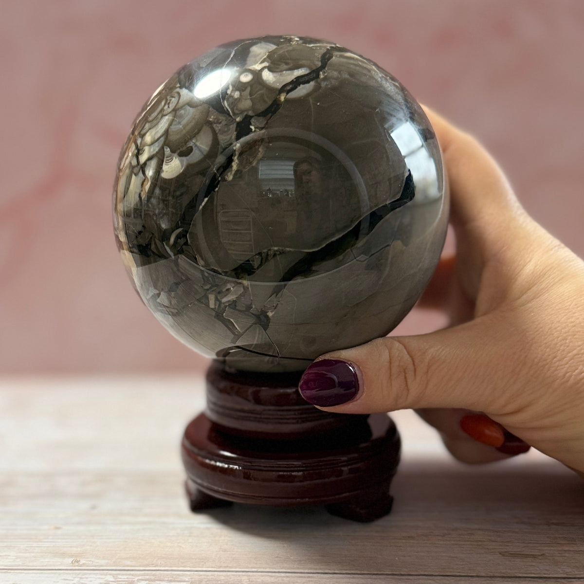 UV Reactive Volcano Agate Sphere 1.544 kg