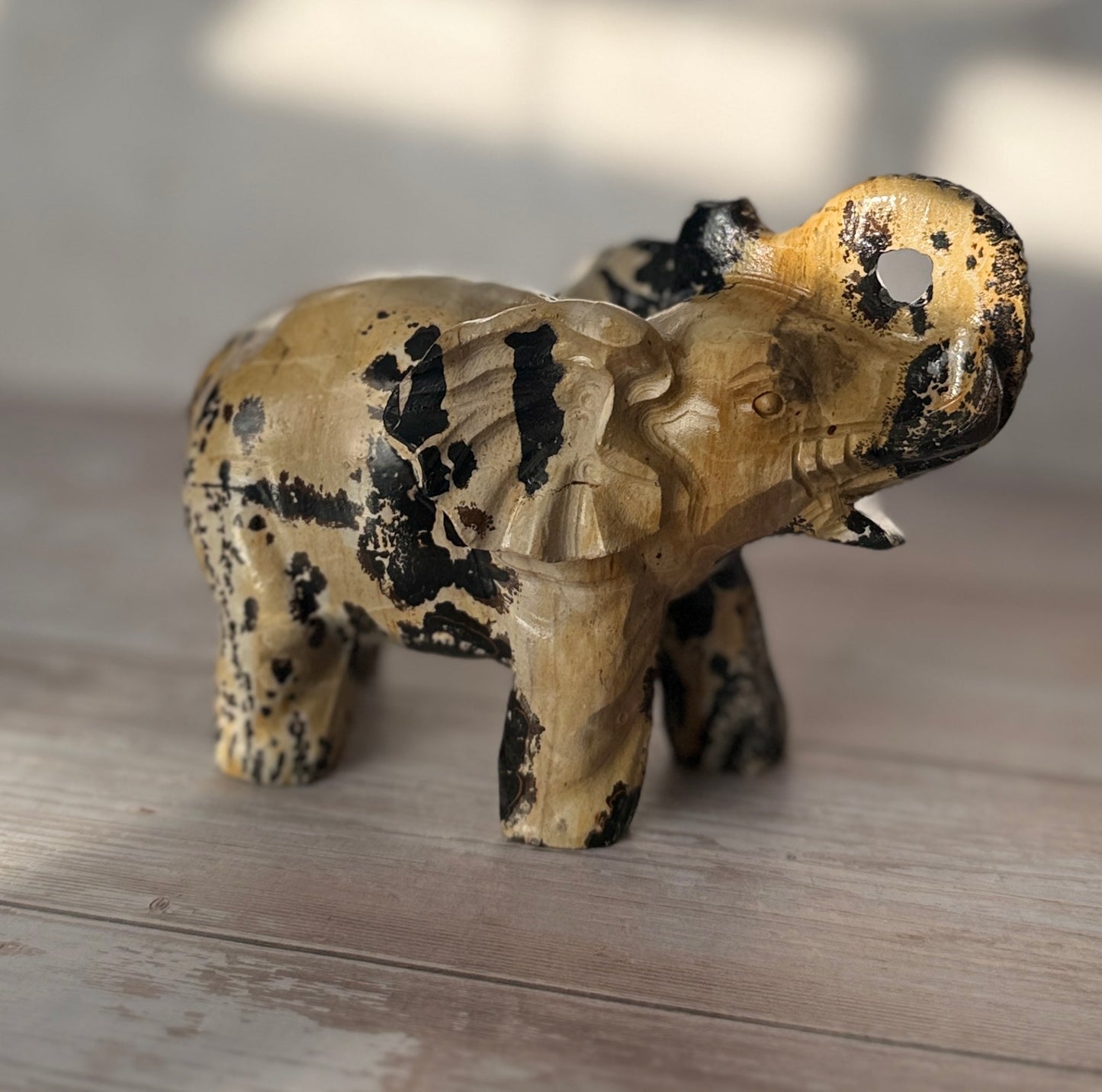 Picture Jasper Elephant – Grounding & Strength Crystal Carving | Approx. 522g, 5" x 4"