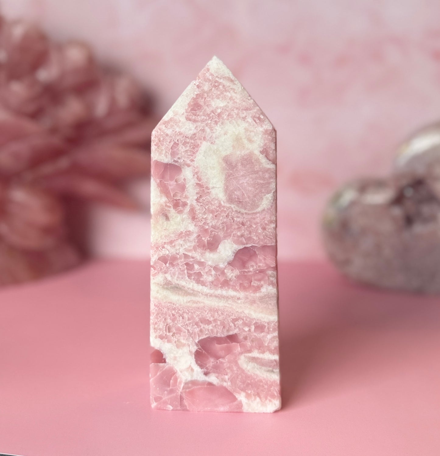 Strawberries + Cream Pink Opal Tower – 815g | 7" #11