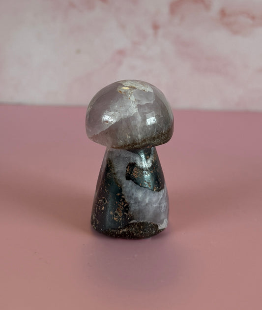 Pink Aragonite Mushroom Carving – 100g | 2.25" #17