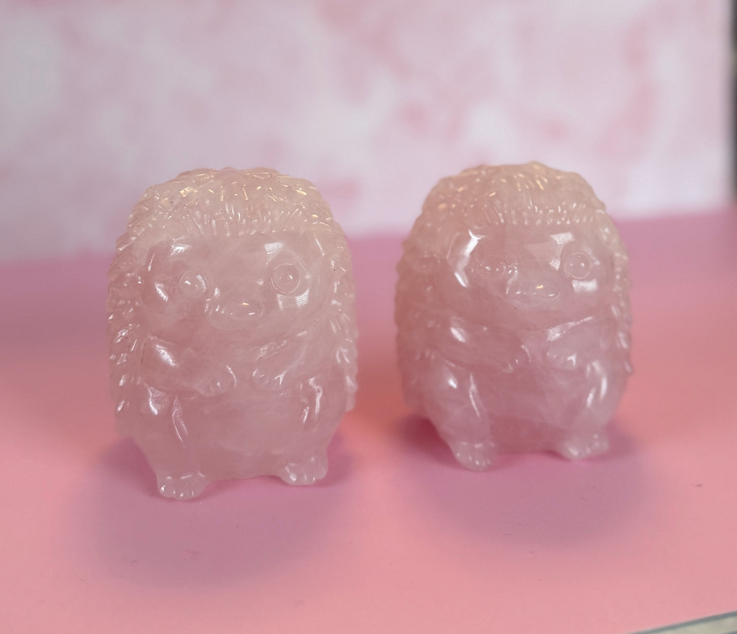 Rose Quartz Hedgehog Carving | 528g | 3.5” Tall