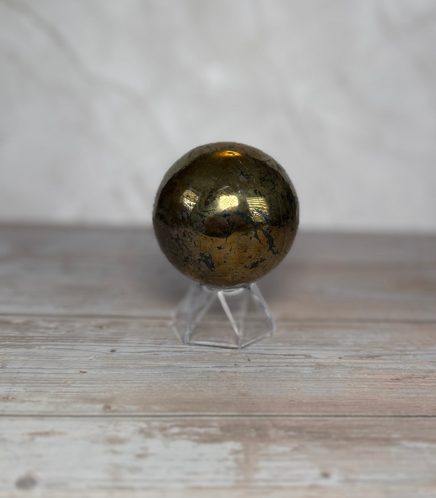 Chalcopyrite Sphere | Approx. 2” 383g