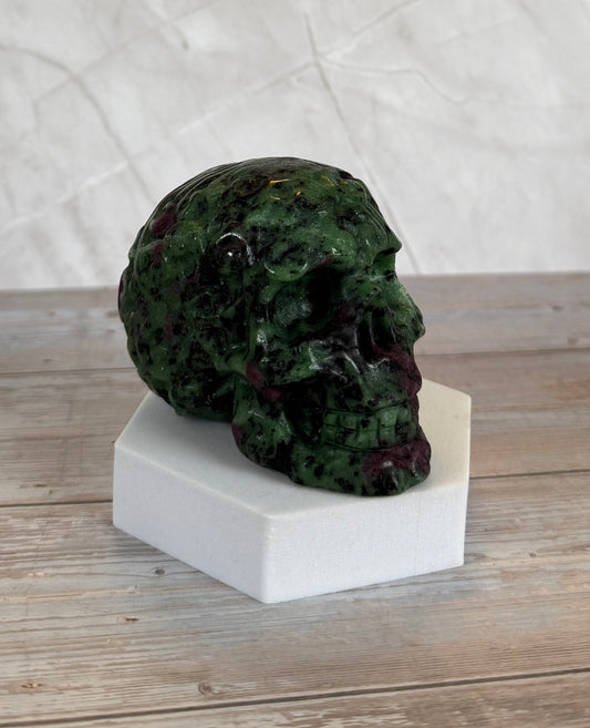 Ruby in Zoisite Skull | 473g | 2.5” x 3”