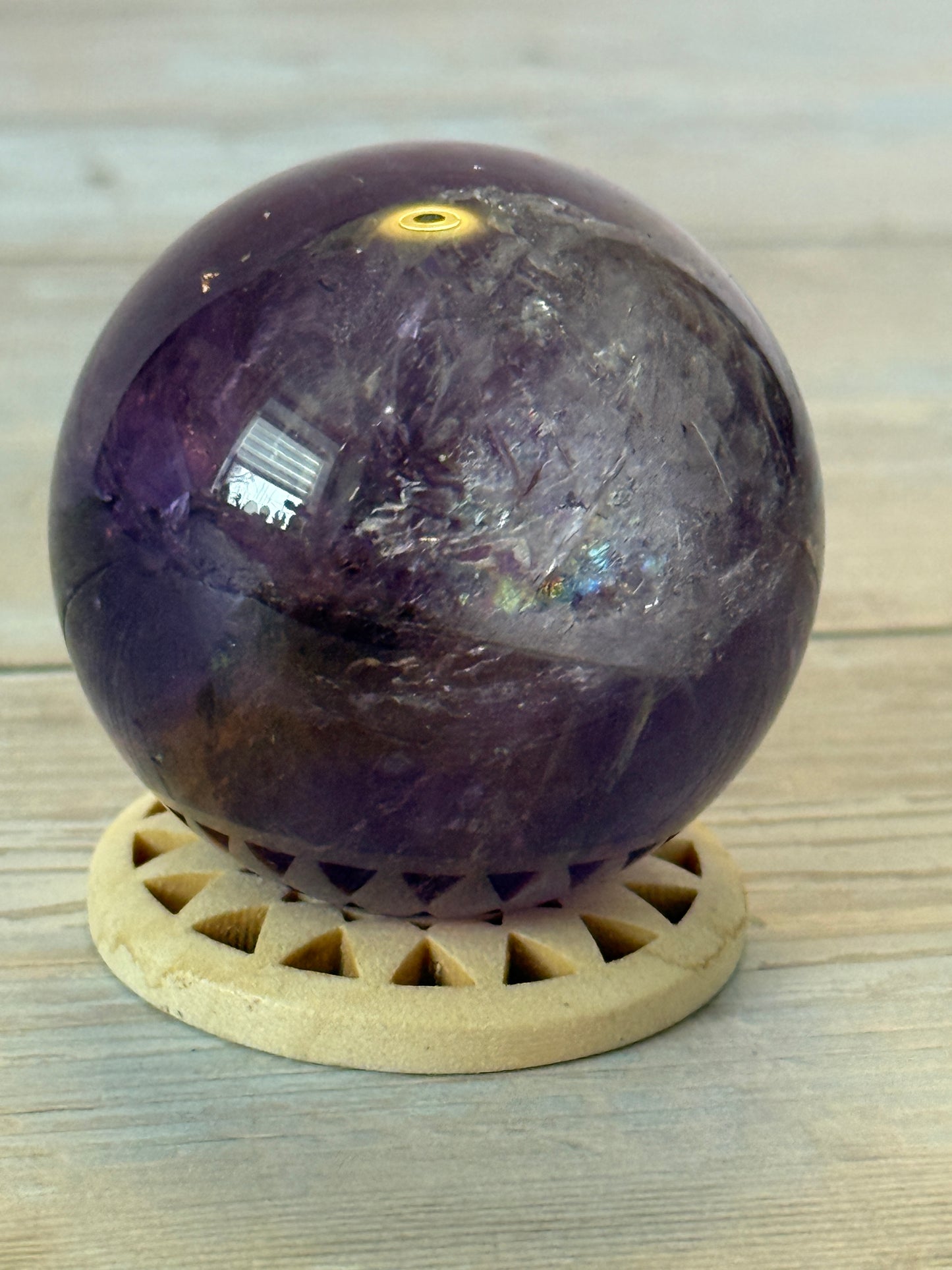 Ametrine Sphere | Natural Amethyst Citrine Quartz | 88g
