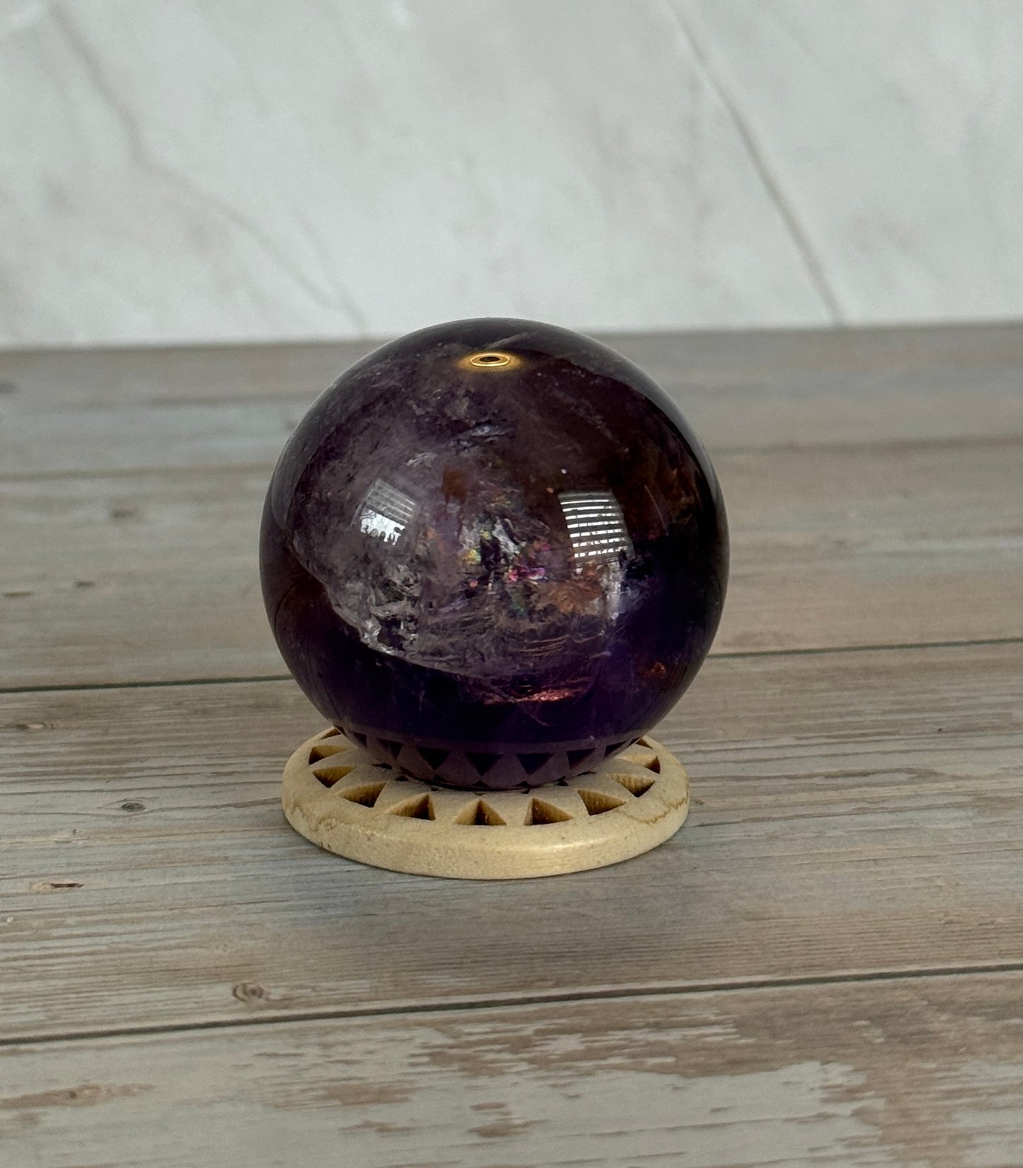 Ametrine Sphere | Natural Amethyst Citrine Quartz | 88g