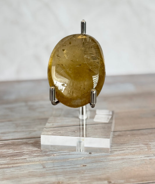 High Quality Natural Citrine Palm Stone | 93g #9