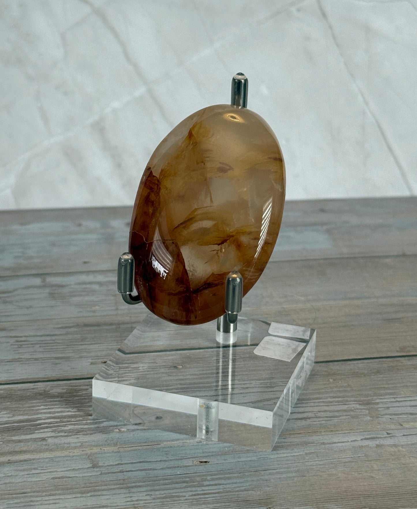 Golden Healer Quartz Palm Stone | Approx. 75g #23