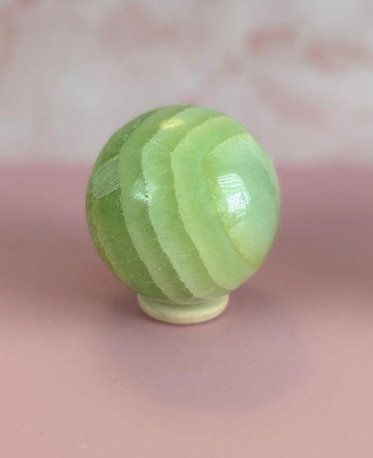 PISTACHIO CALCITE SPHERE – 514g