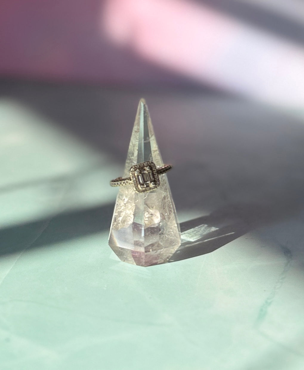 Crystal Ring Holder | Rose Quartz or Clear Quartz Ring Holder