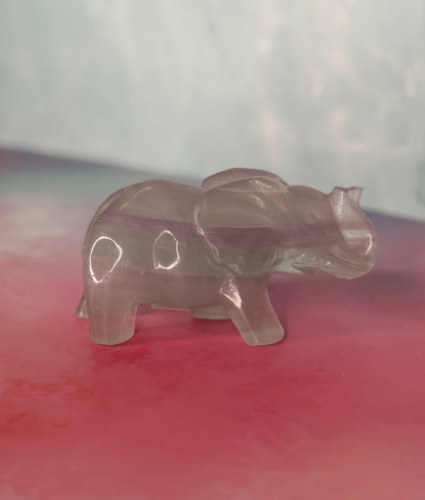 Fluorite Elephant Carvings