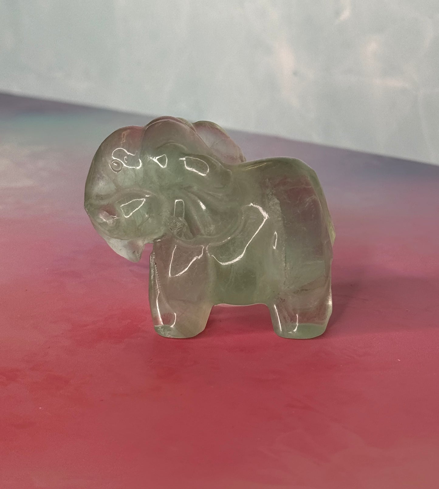Fluorite Elephant Carvings