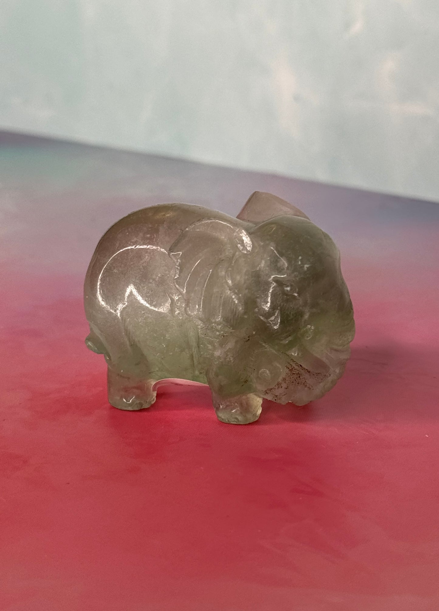Fluorite Elephant Carvings