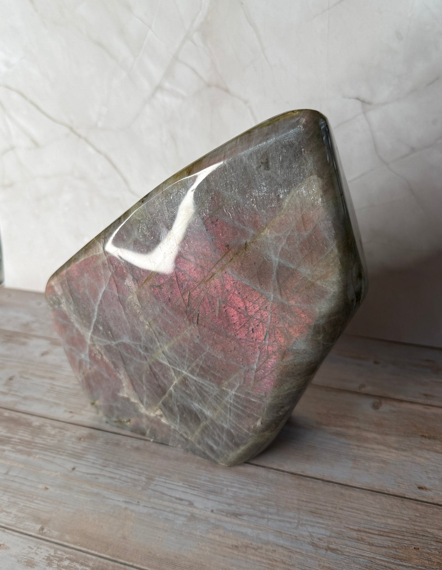 Pink Flash Labradorite Freeform XXL 3.5kg