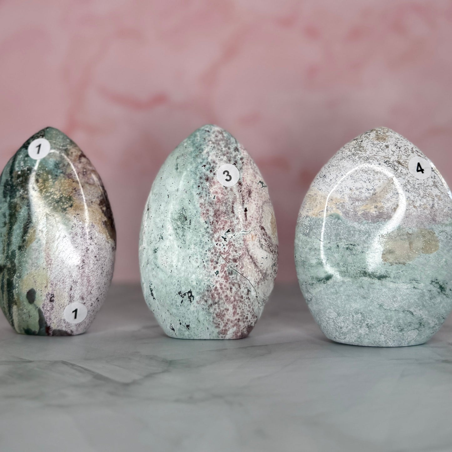 Unicorn Jasper Tear Drop Flames