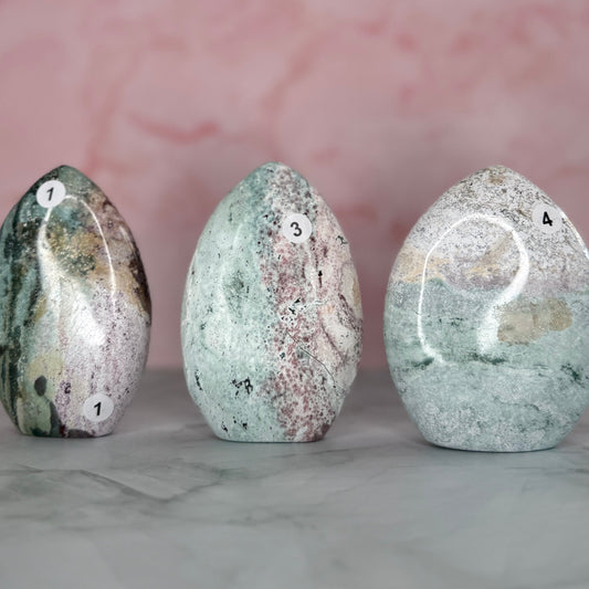Unicorn Jasper Tear Drop Flames