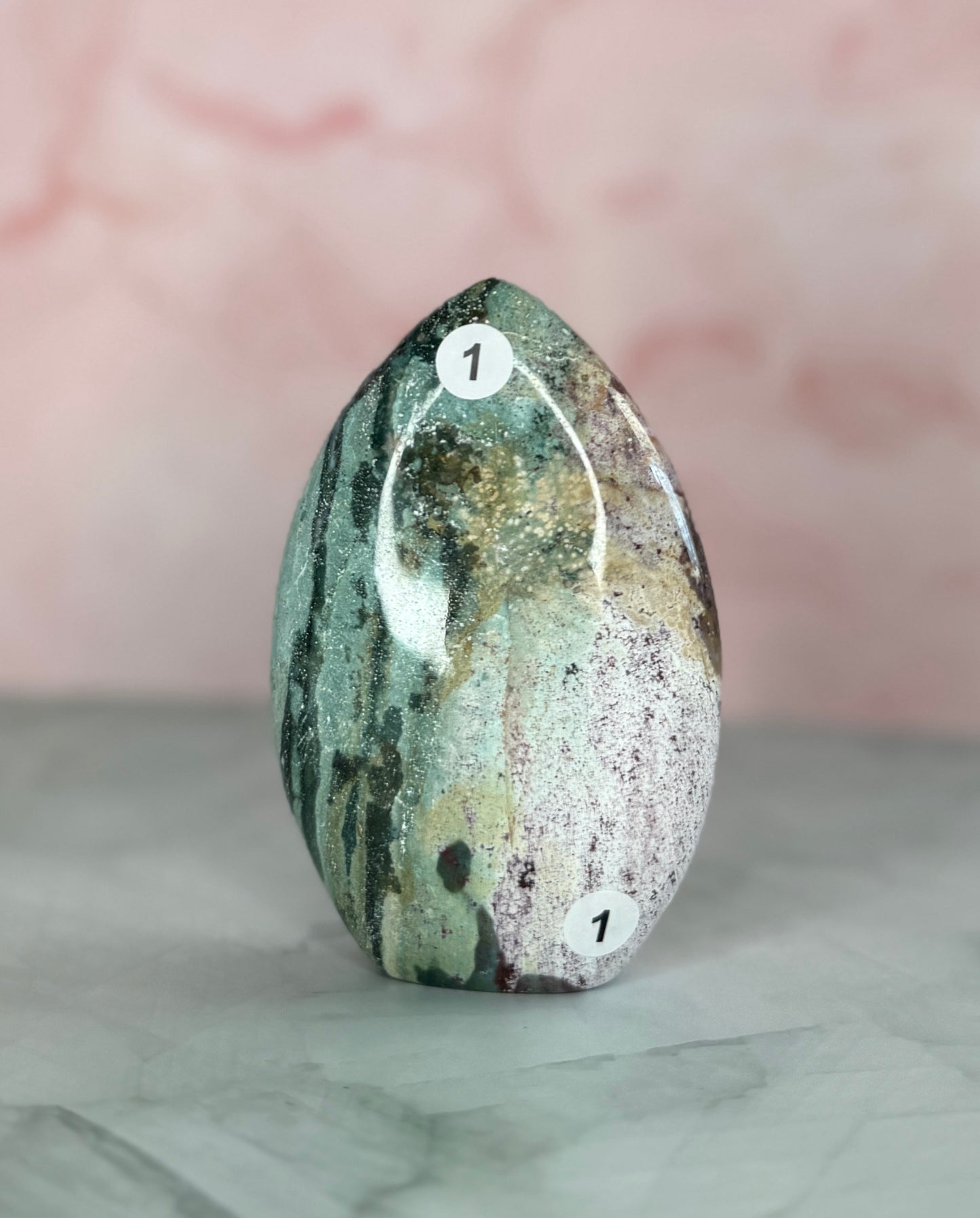 Unicorn Jasper Tear Drop Flames