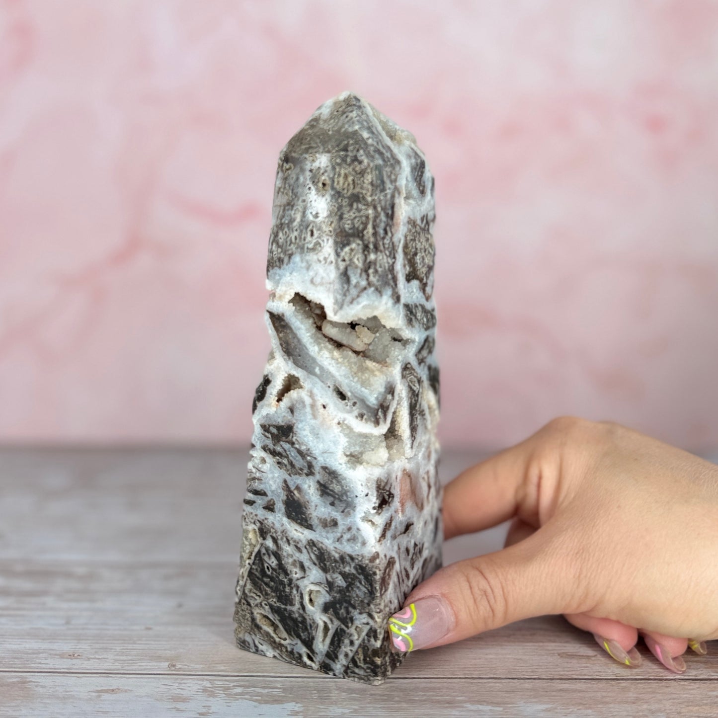 Sphalerite Druzy Tower 7" #25